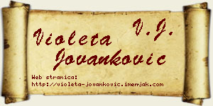 Violeta Jovanković vizit kartica